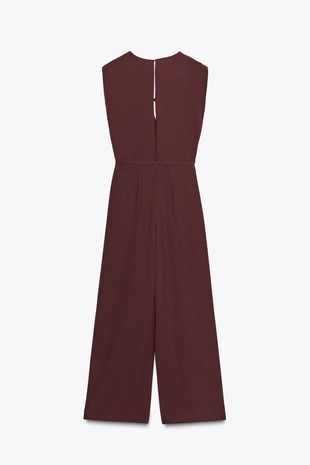 Комбинезон широкого кроя с поясом- Заказать в России