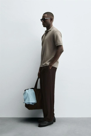 Поло классического кроя с узором