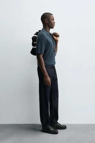 Поло из жемчужного трикотажа