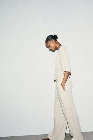 Прямые хлопковые брюки- Заказать в России