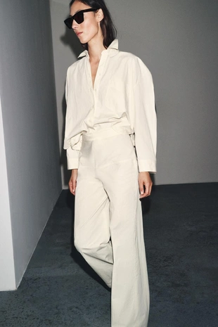 Купить Zara Брюки ZW COLLECTION с молнией сзади