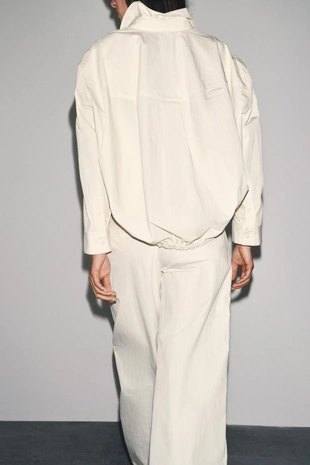 Ecru | 8093/325/712 - Zara Брюки ZW COLLECTION с молнией сзади