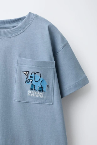 Футболка с вышивкой «животные»