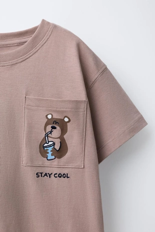 Футболка с вышивкой «животные»