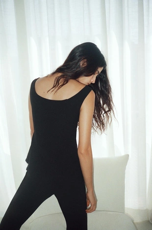 Брюки-клеш из крепа