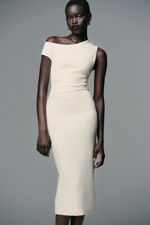 Платье миди со сборками