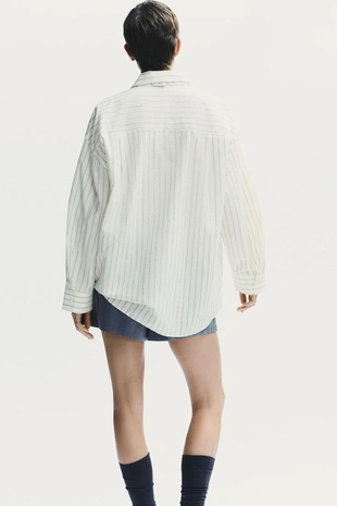 Рубашка оверсайз с галстуком- Заказать в России