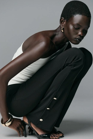 Легинсы FLARE с пуговицами снизу- Заказать в России