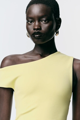 Платье миди со сборками