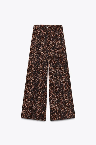 Брюки-палаццо с анималистическим принтом- Заказать в России