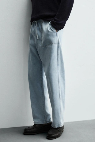 Легкие джинсы-джоггеры- Заказать в России