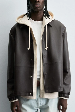 Куртка из искусственной кожи- Заказать в России