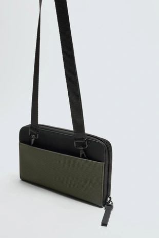 Khaki Green | 3819/620/032 - Zara Прорезиненный кошелек XL