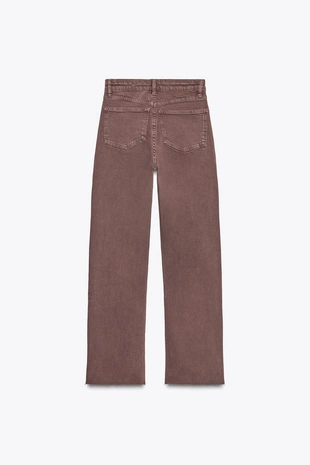 Джинсы ZARA с высокой посадкой и расклешенными штанинами, укороченные- Заказать в России