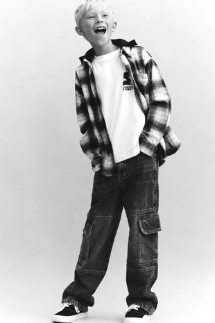 Куртка-рубашка в клетку с отстегивающимся флисовым капюшоном- Заказать в России