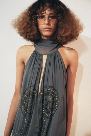 Платье-халтер с вышивкой ZW COLLECTION- Заказать в России