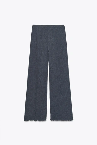 Прямые брюки из ткани с текстурой- Заказать в России