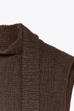 Топ с текстурным шарфом