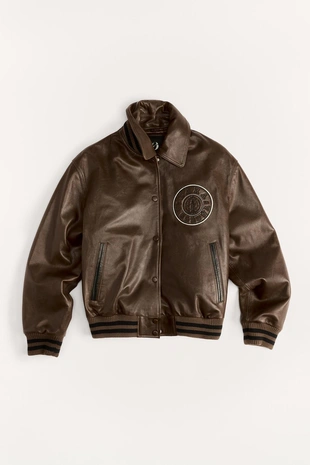 Кожаный бомбер VARSITY 50TH ANNIVERSARY- Заказать в России