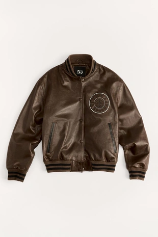 Кожаный бомбер VARSITY 50TH ANNIVERSARY- Заказать в России