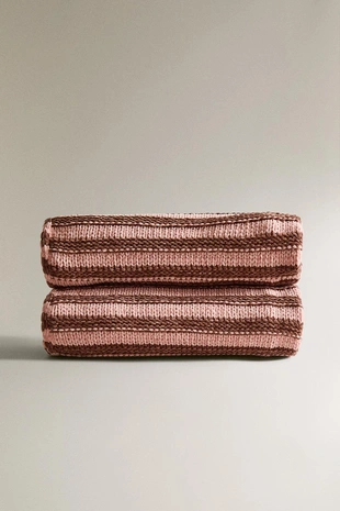 Детский плед в полоску из шениля- Заказать в России