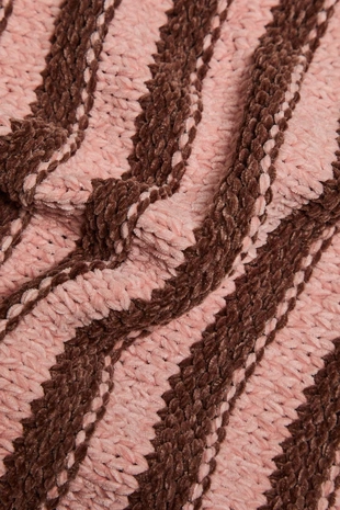 Детский плед в полоску из шениля- Заказать в России