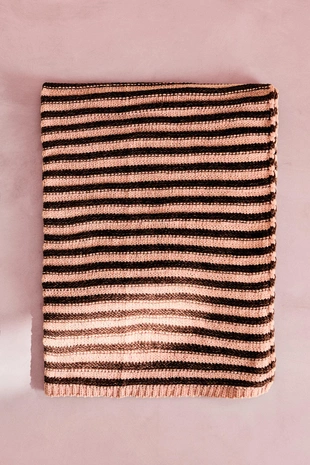 Детский плед в полоску из шениля- Заказать в России