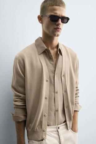 Кардиган структурной вязки- Заказать в России