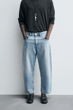 Купить Zara Джинсы TAPERED WIDE FIT