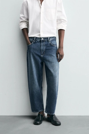 Купить Zara Джинсы TAPERED WIDE FIT