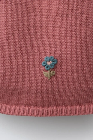 Трикотажная юбка с вышитыми цветами- Заказать в России