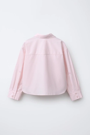 Рубашка с цветами и бусинами- Заказать в России