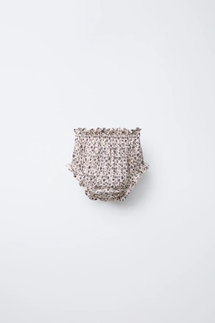 Ecru | 6305/401/712 - Zara Трусы с цветочным рельефом