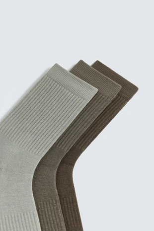 Набор из 3 пар носков в рубчик- Заказать в России