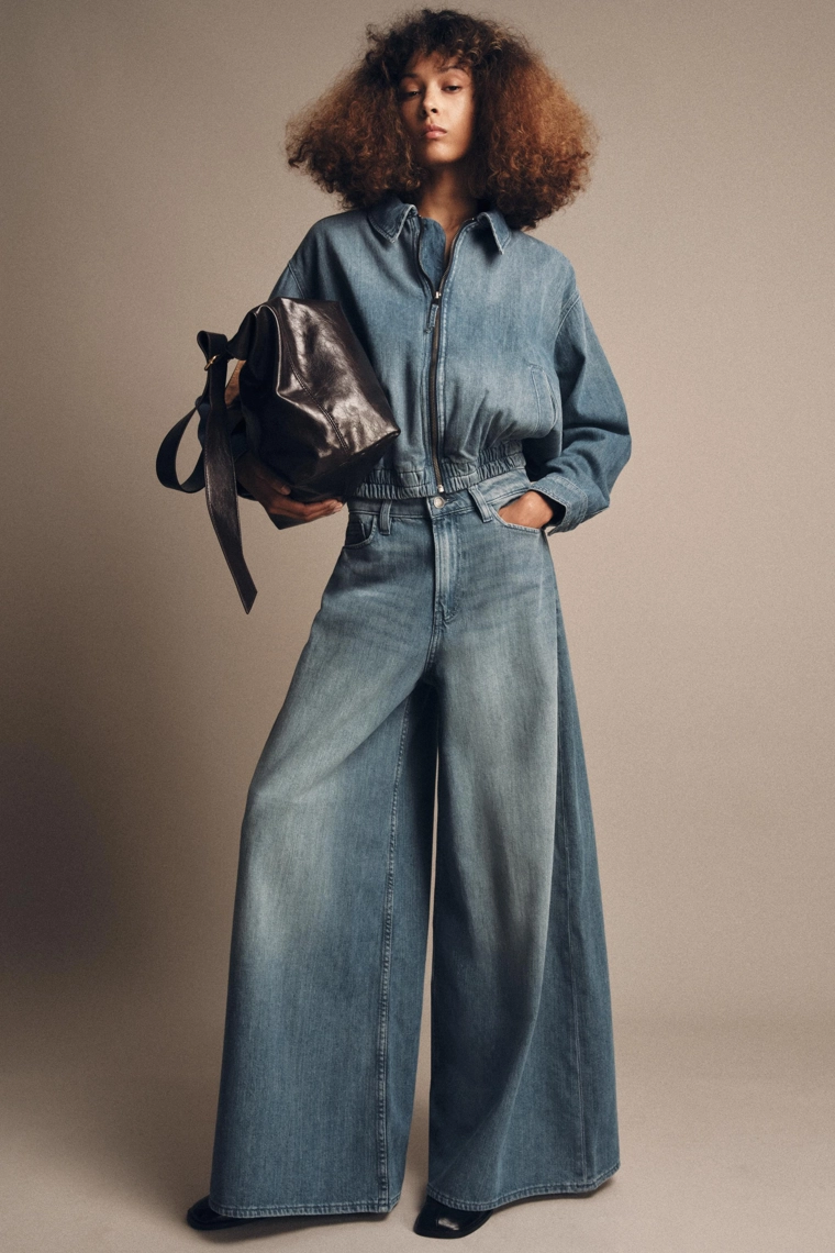 Джинсы с высокой посадкой свободного кроя из коллекции zw