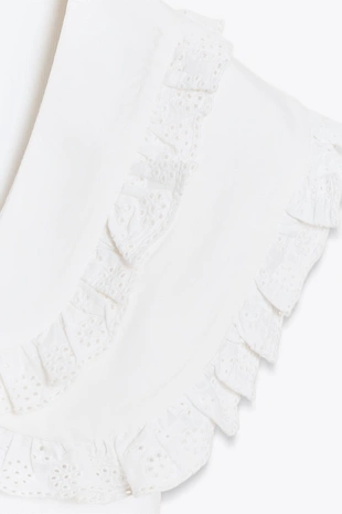 White | 3253/809/250 - Zara Футболка с воротником-стойкой