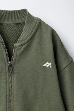 Флисовый бомбер с логотипом- Заказать в России