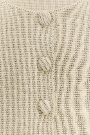 Трикотажный кардиган с короткими рукавами и баской- Заказать в России