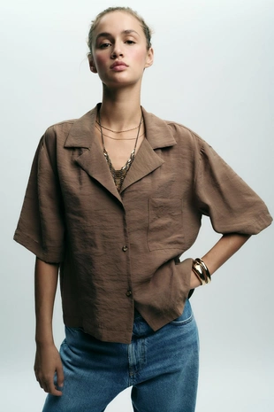 Блуза с короткими рукавами- Заказать в России