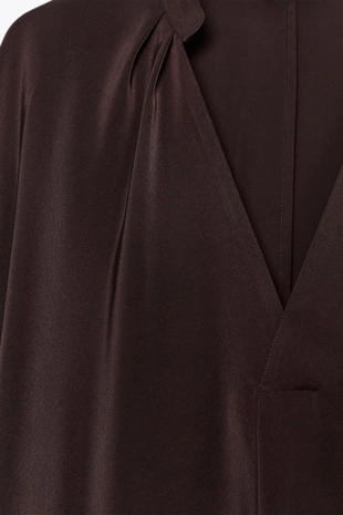 Блуза из атласа с рукавами-накидками- Заказать в России