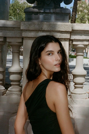 Боди из тюля асимметричного кроя со сборками- Заказать в России