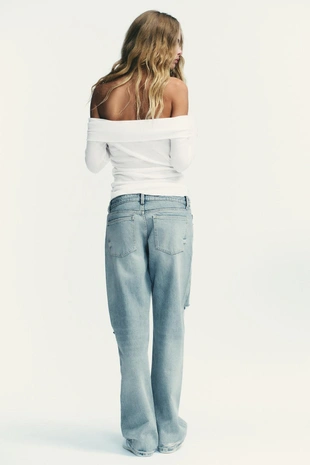 Футболка без бретелей со сборками