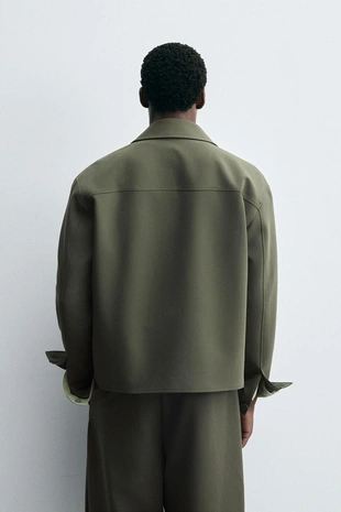 Green | 6861/390/500 - Zara Куртка-рубашка BOXY FIT
