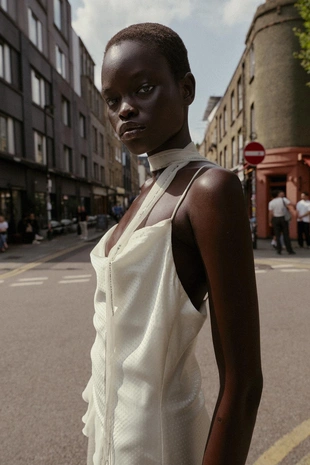 Короткое платье с блестками и воланами- Заказать в России