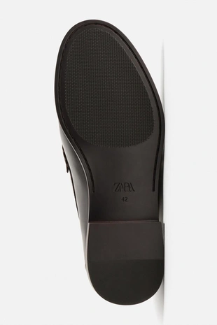 Кожаные лоферы с планкой- Заказать в России