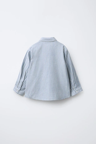Купить Zara Рубашка в полоску из мягкой ткани