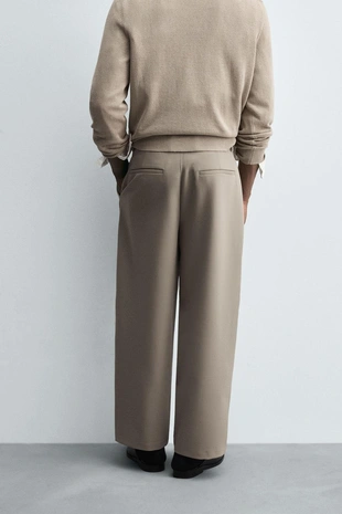 Light tan | 6861/391/708 - Zara Брюки RELAXED FIT со складками