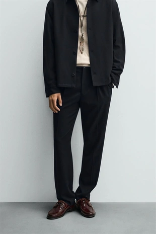 Купить Zara Брюки REGULAR FIT со складками