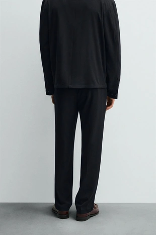 Navy blue | 5935/448/401 - Zara Брюки REGULAR FIT со складками