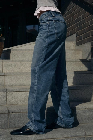 Джинсы BARREL TRF с высокой посадкой- Заказать в России